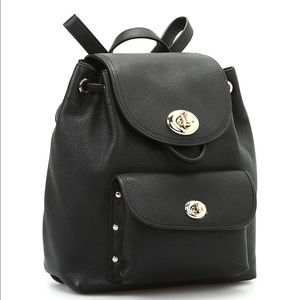 Coach Pebbled Turnlock Mini Backpack
